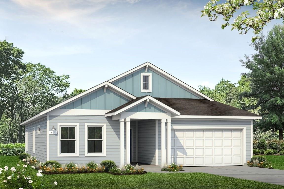 View of front of home with board and batten sidin