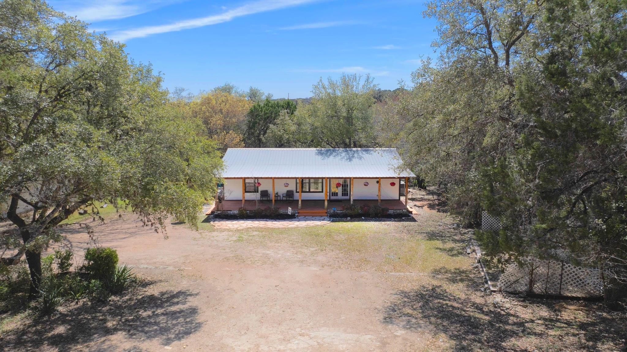 View of front of property with metal roof