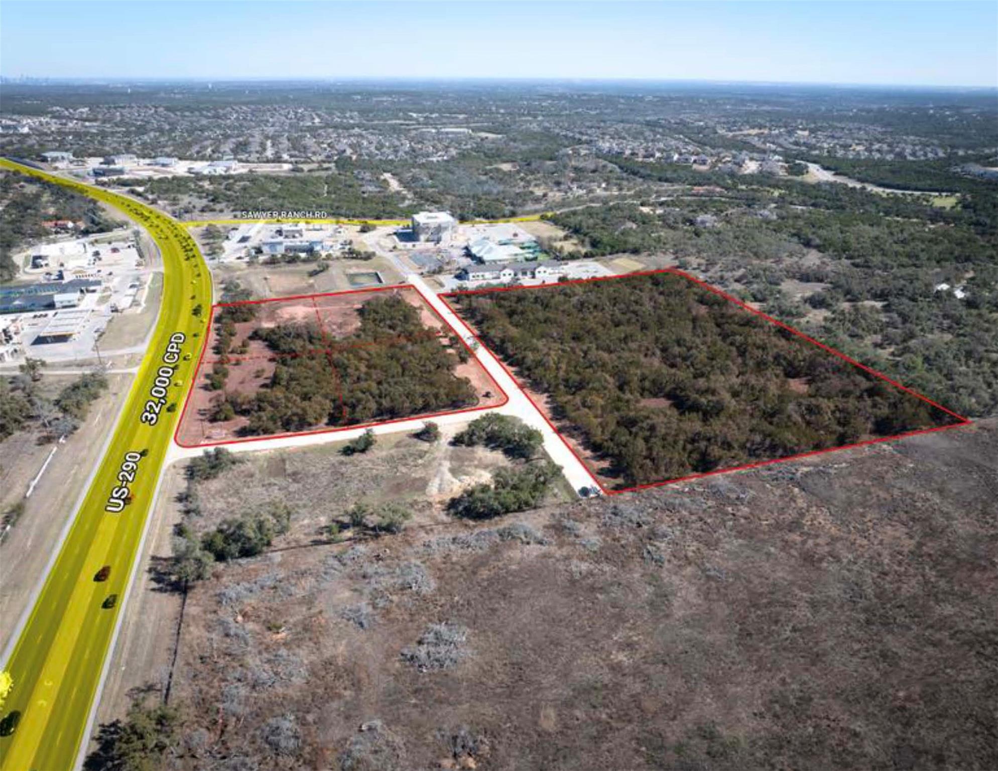 Birds eye view of property
