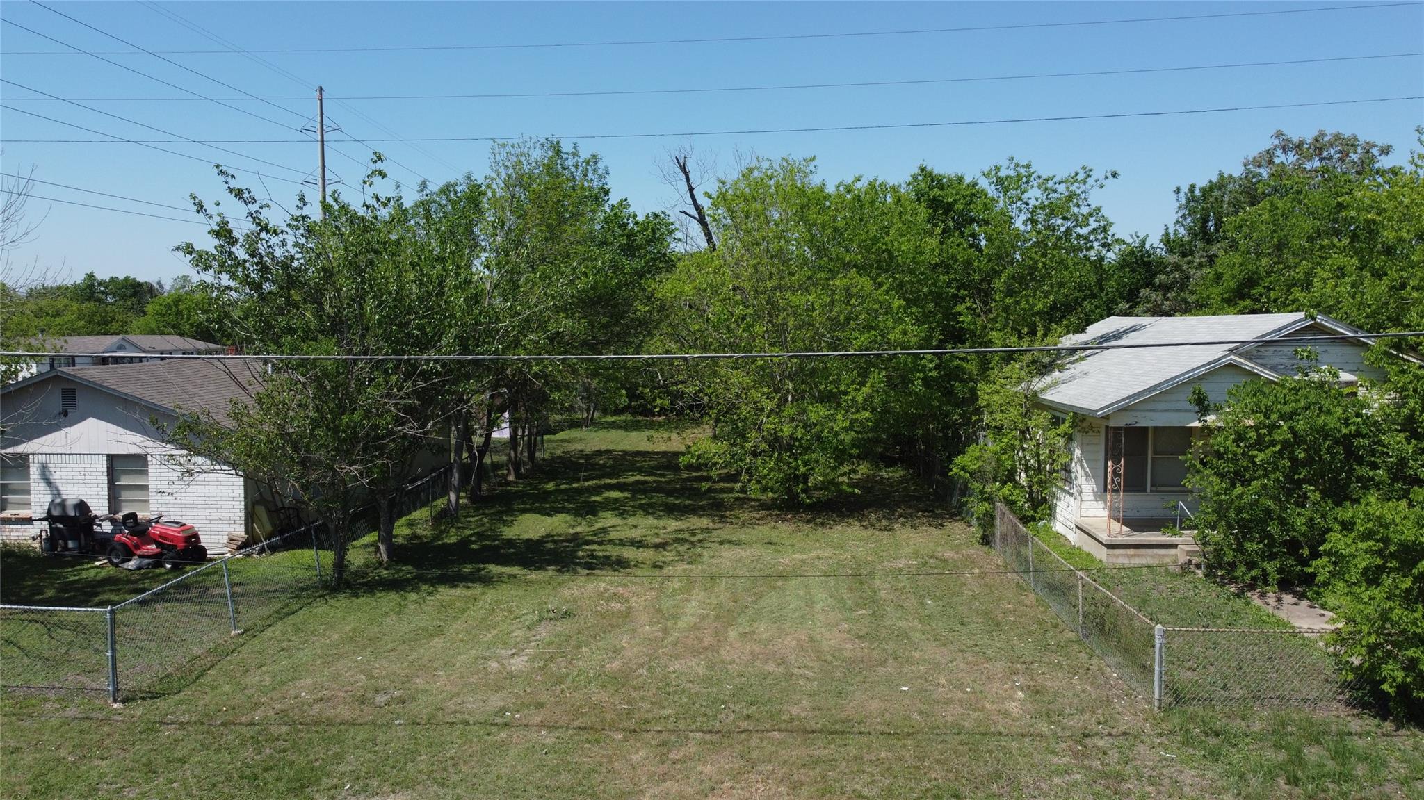 View of yard featuring fence private yard