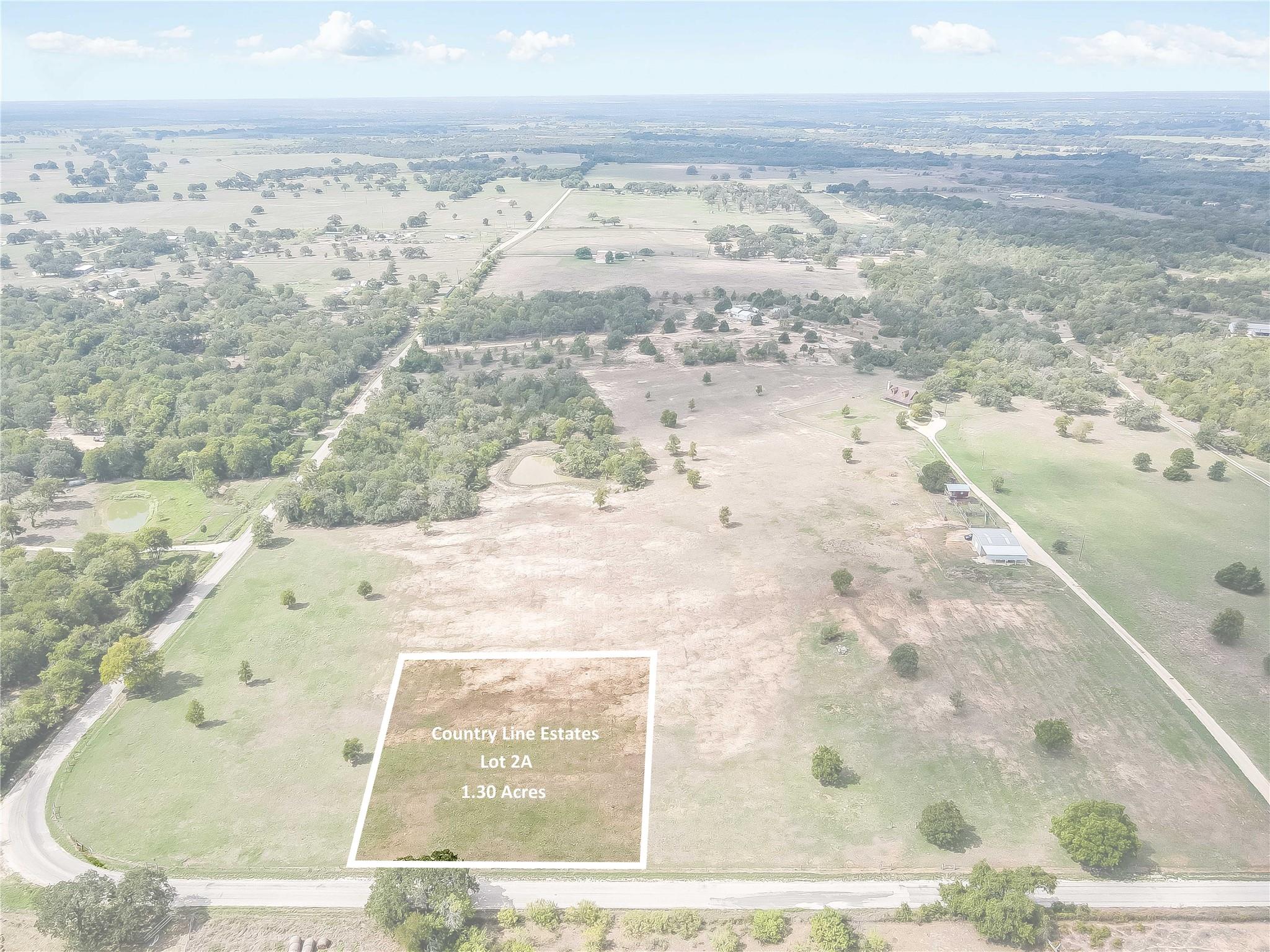 Aerial view of sparsely populated area featuring 