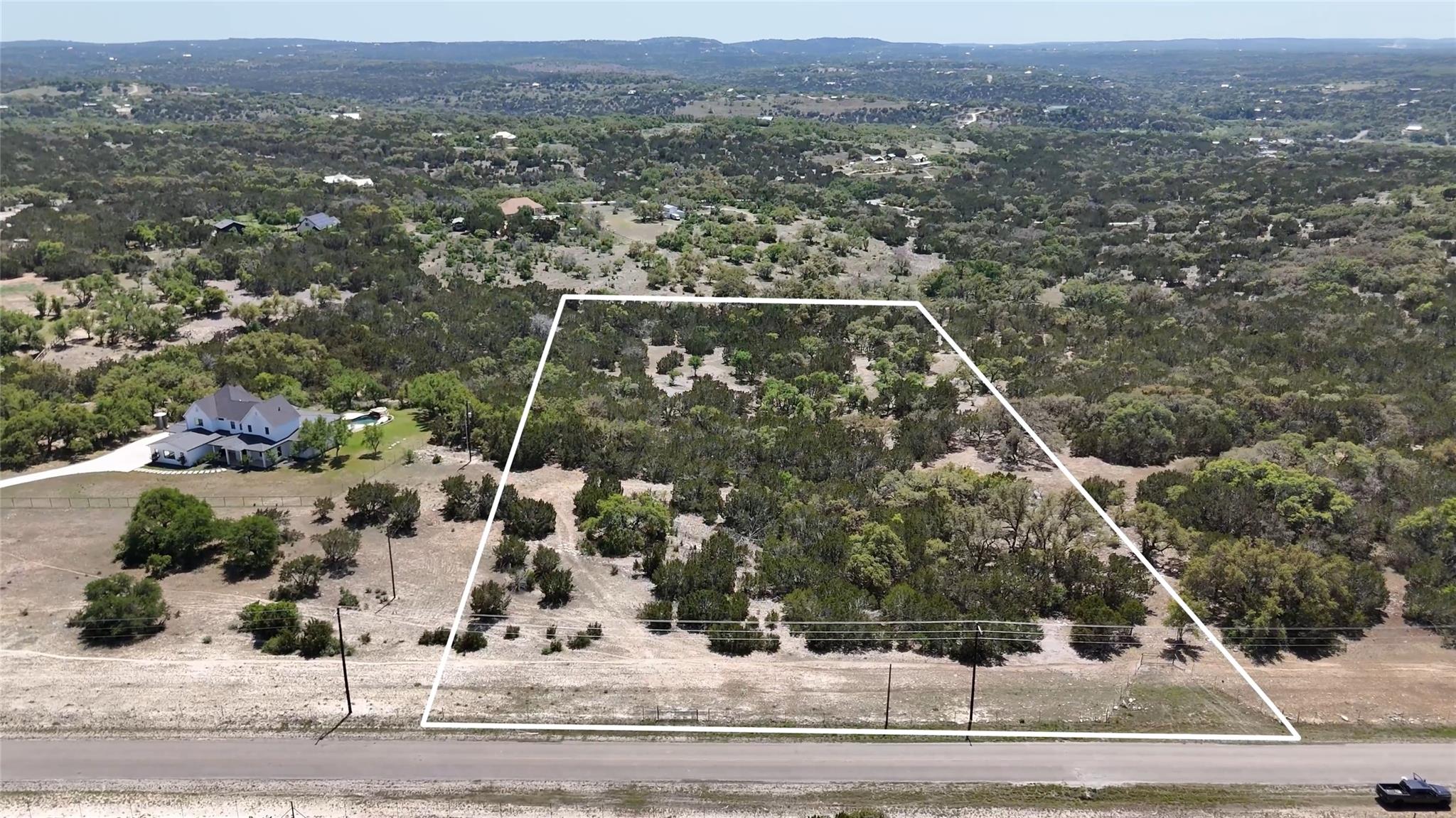 Bird's eye view with a forest view