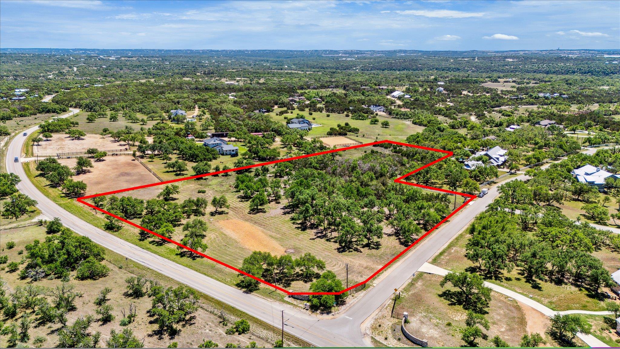 Birds eye view of property