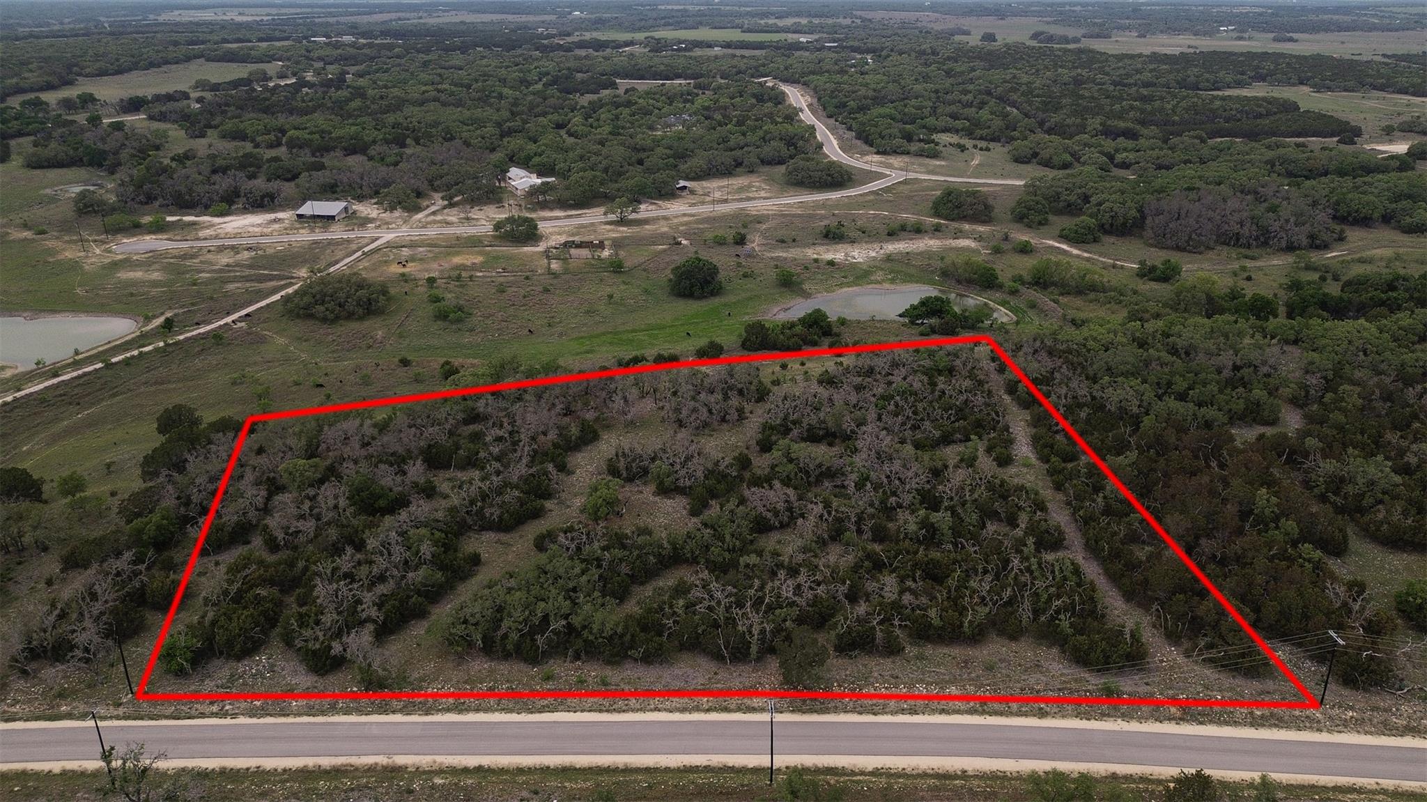 Birds eye view of property