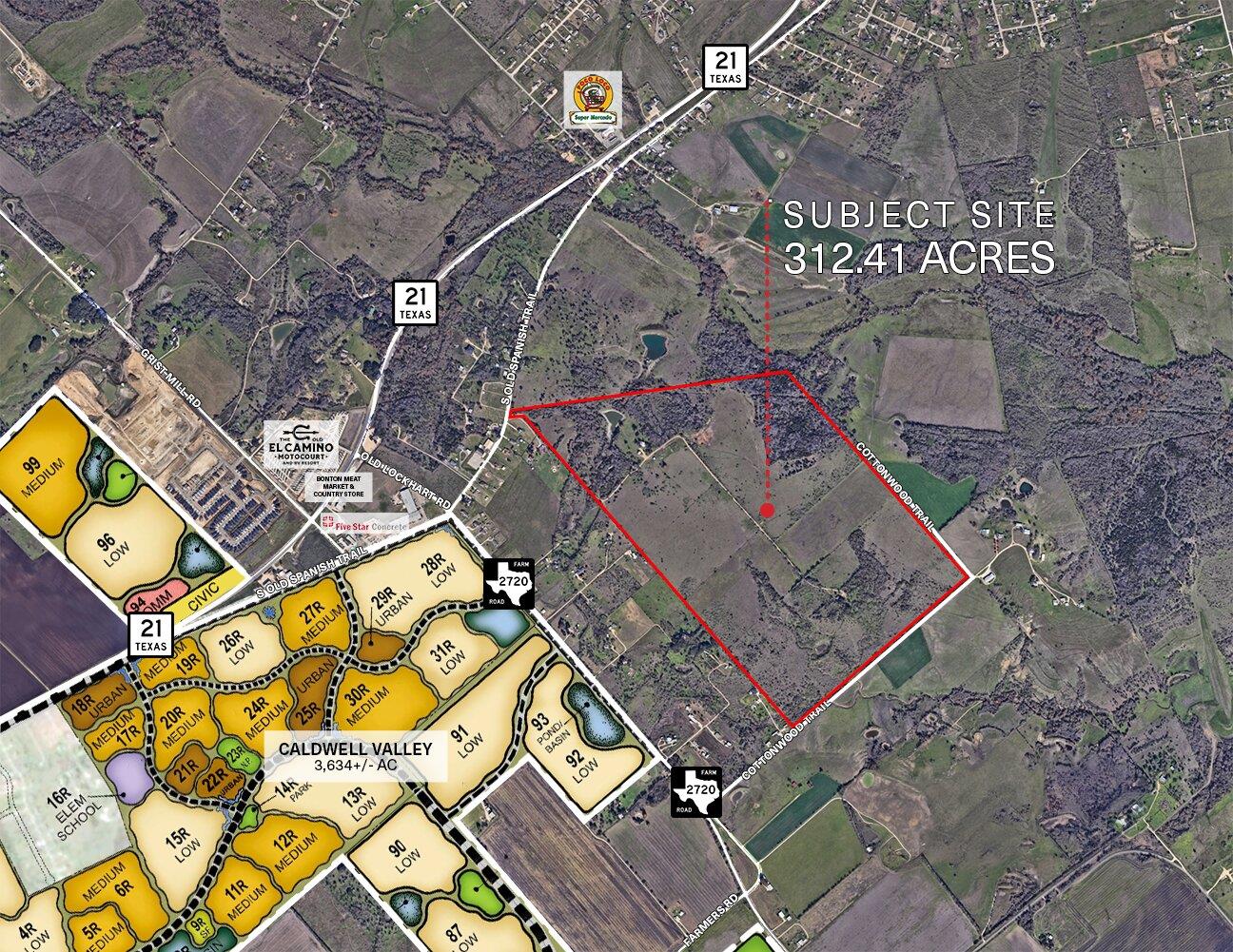 Map / location with property parcel outlined
