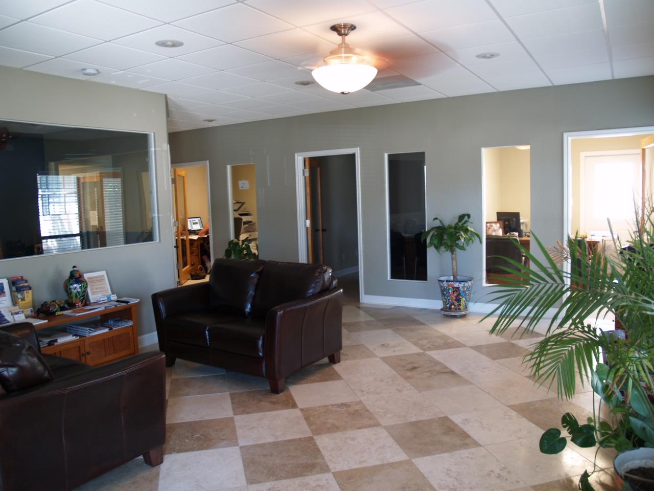 Building lobby featuring a paneled ceiling