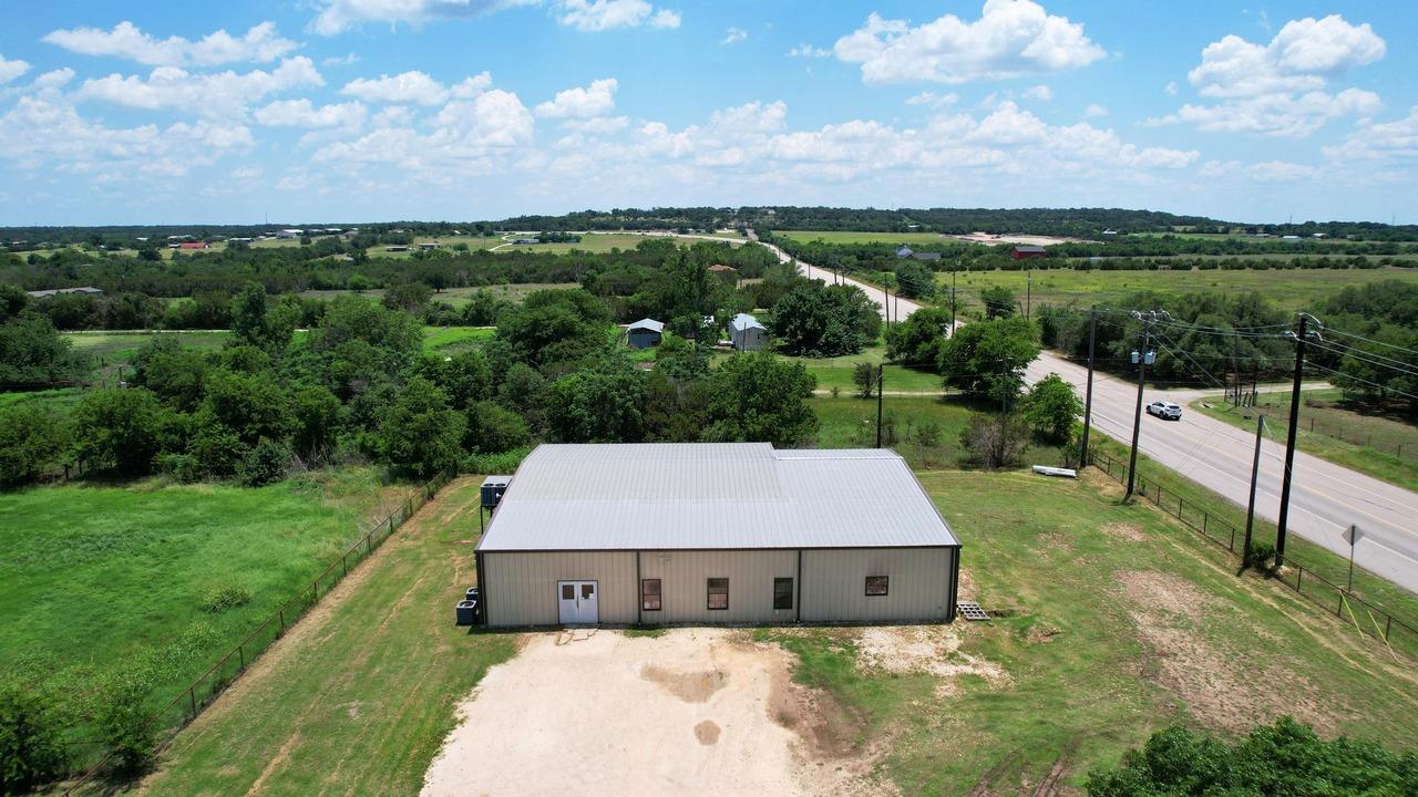 Aerial view of sparsely populated area