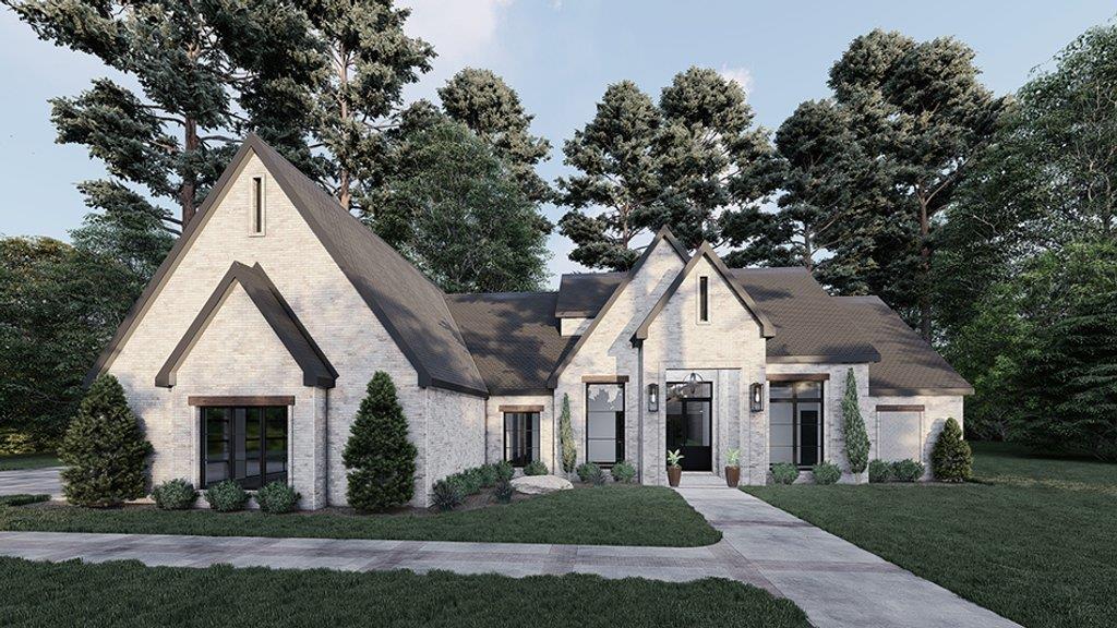 French country inspired facade featuring a front 