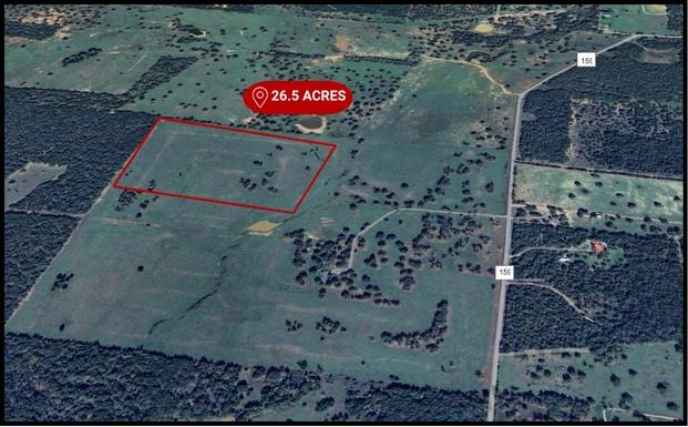 Map / location with property parcel outlined