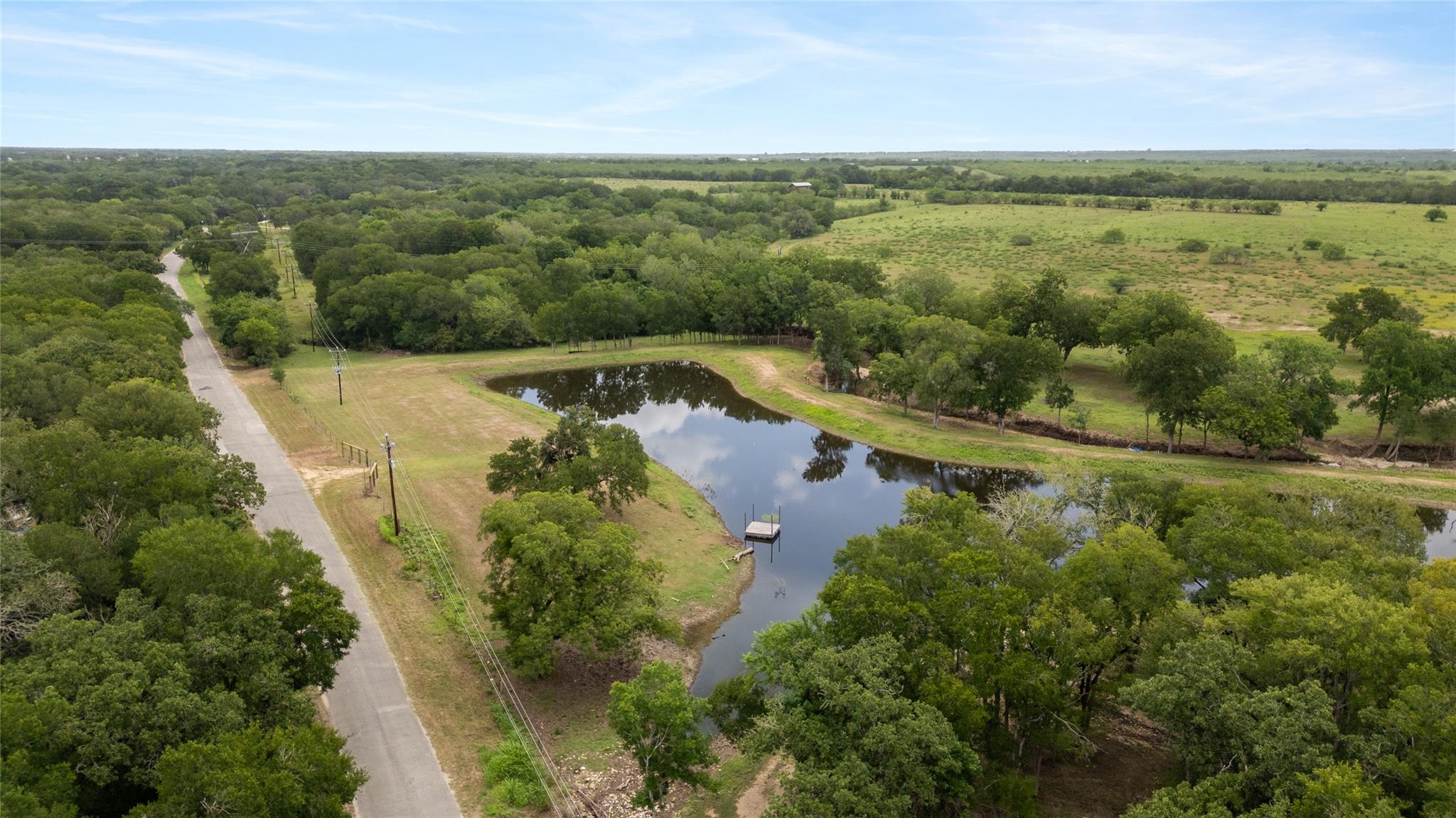 Bird's eye view of a large body of water