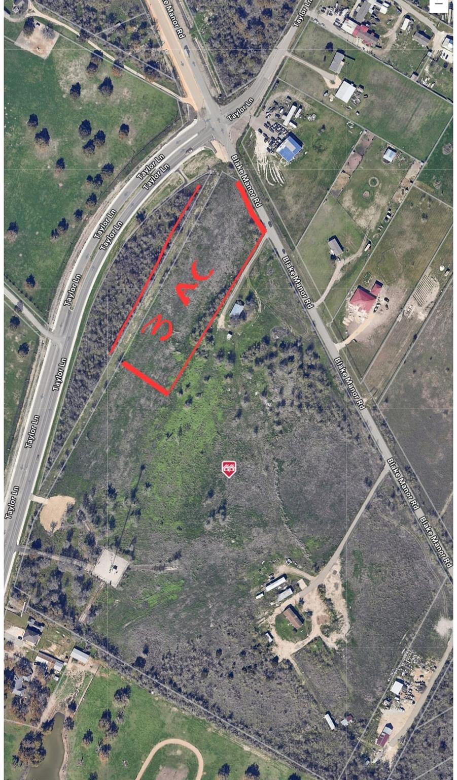 Map / location with property parcel outlined