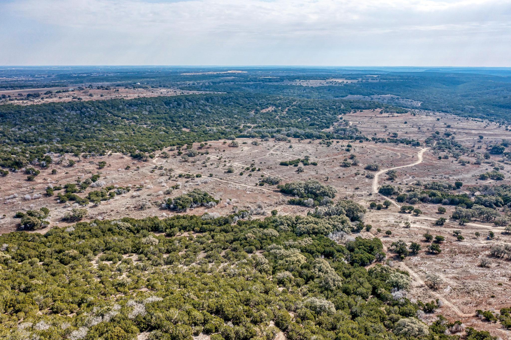 Drone / aerial view of a heavily wooded area