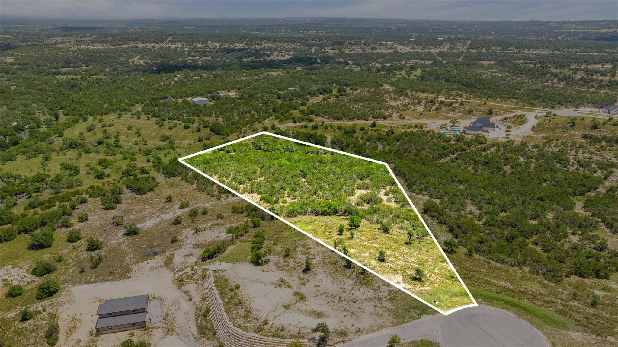 Overview of rural landscape featuring property bo