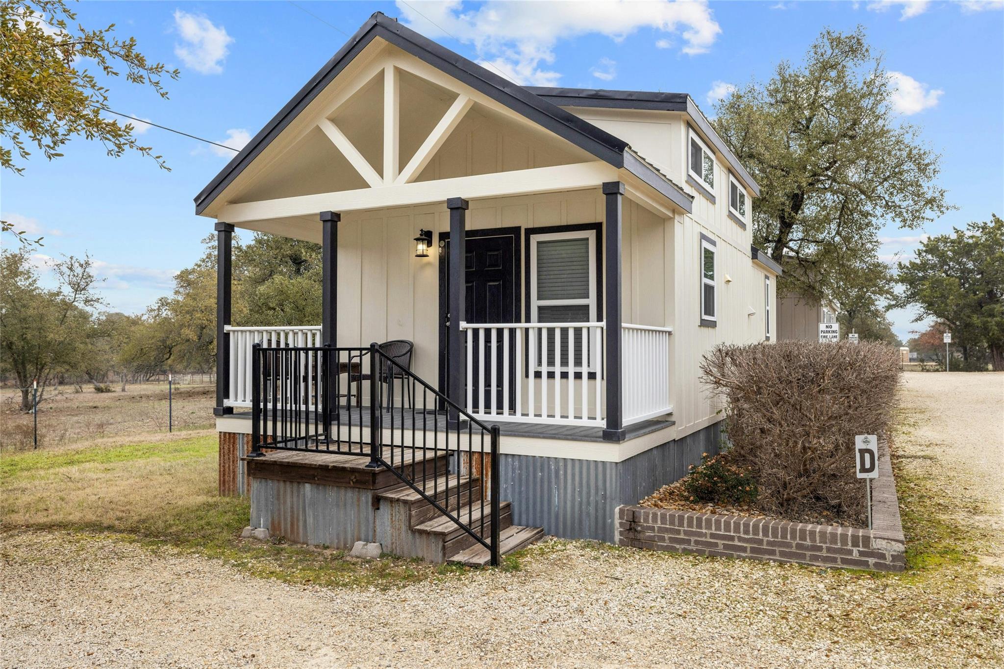 View of front facade featuring covered porch