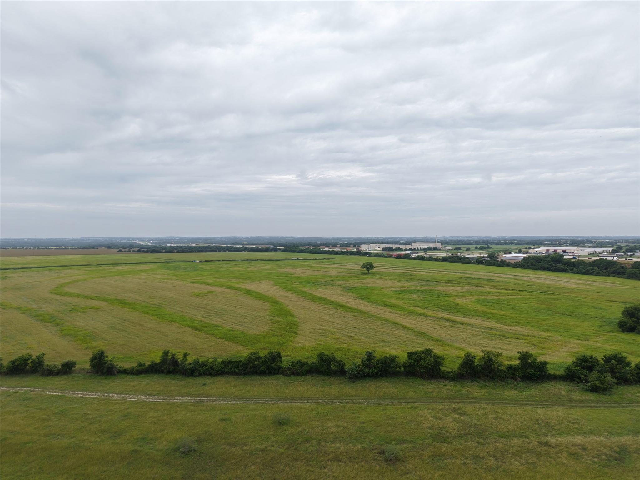 Aerial view of sparsely populated area