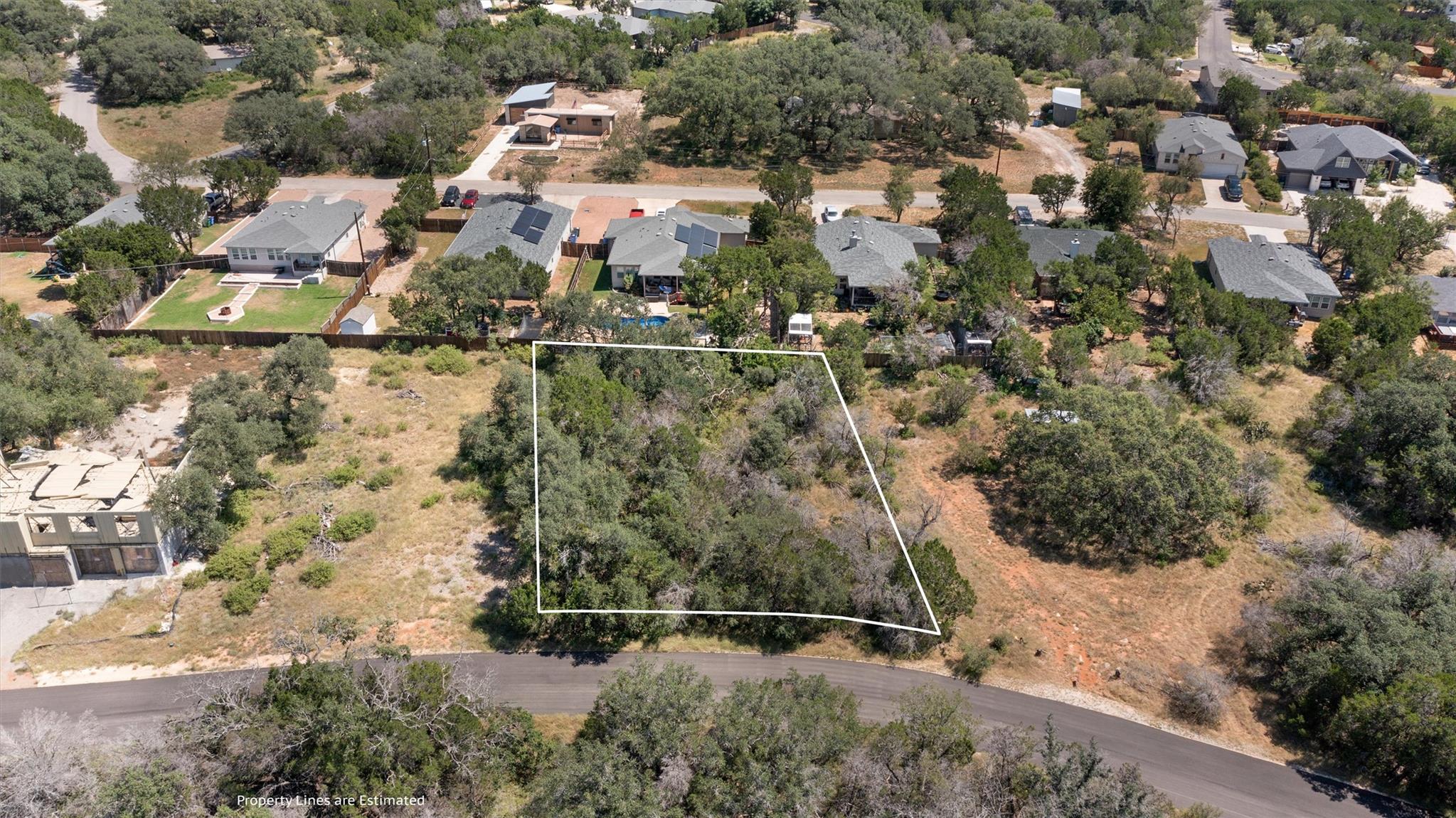 Aerial perspective of suburban area featuring pro