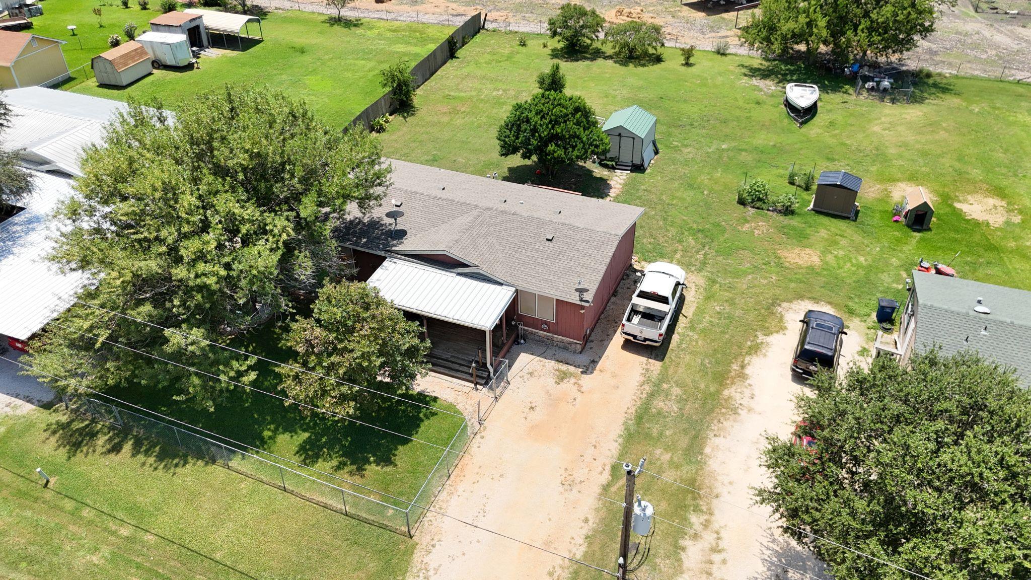 View from above of property
