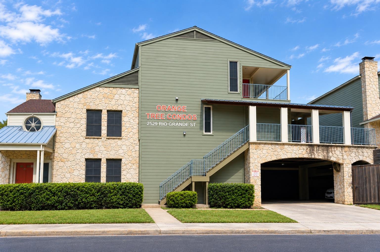 A striking combination of limestone accents and w