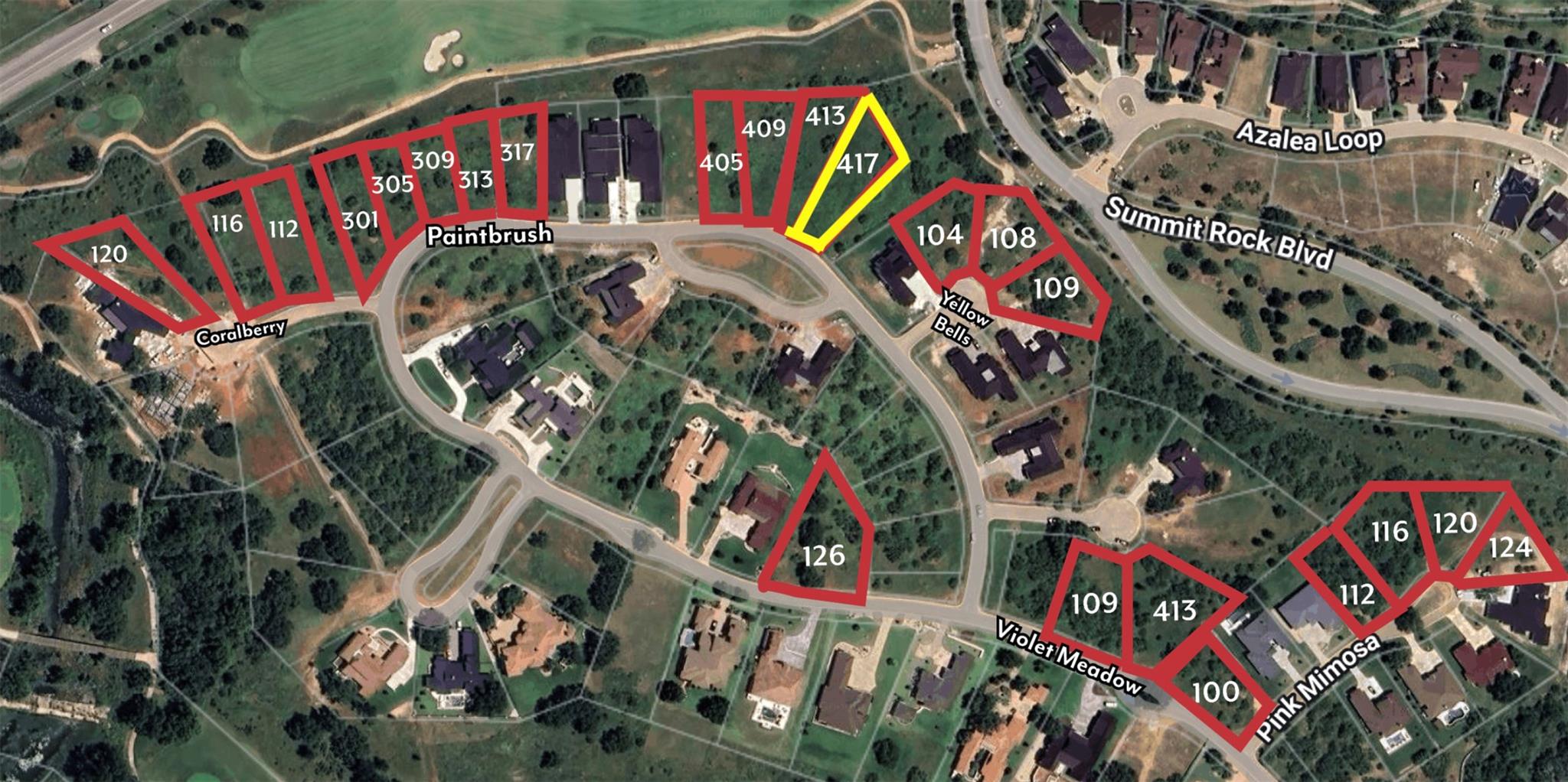 Map / location with property boundaries highlight