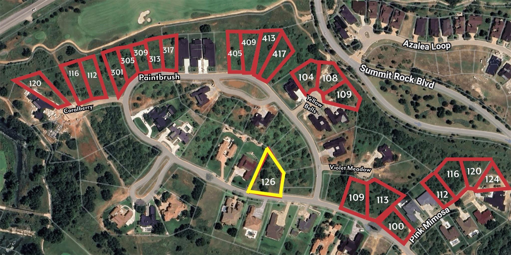 Map / location with property boundaries highlight