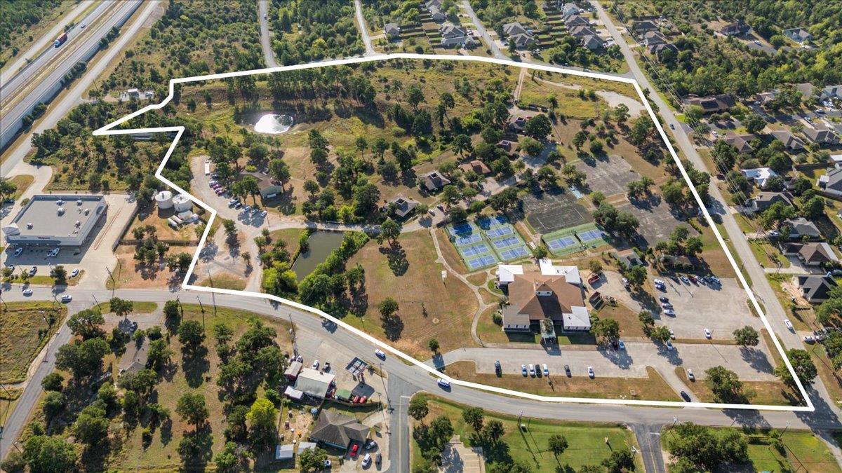 Aerial view of property's location featuring prop