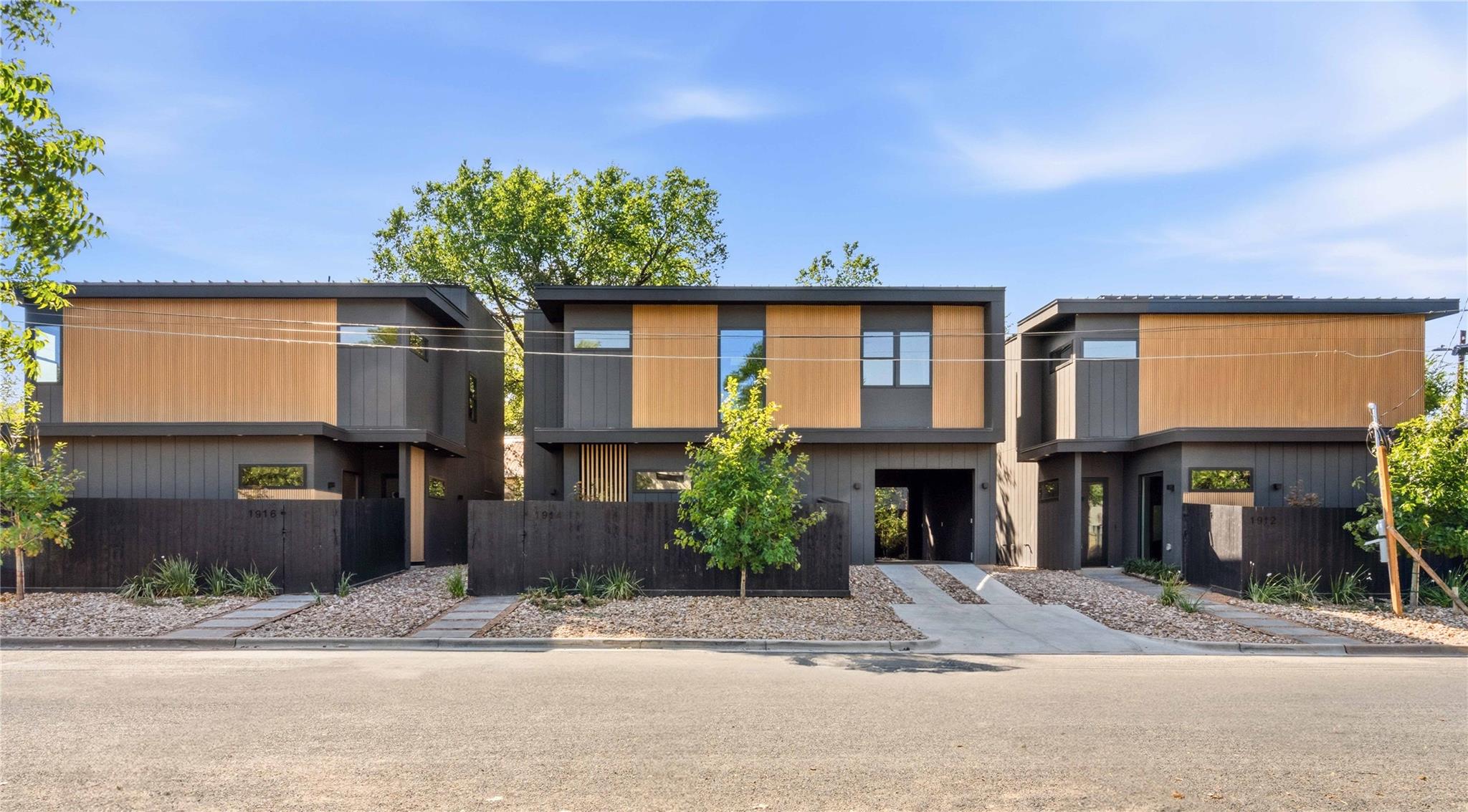 Clean lines and modern wood accents define the cu