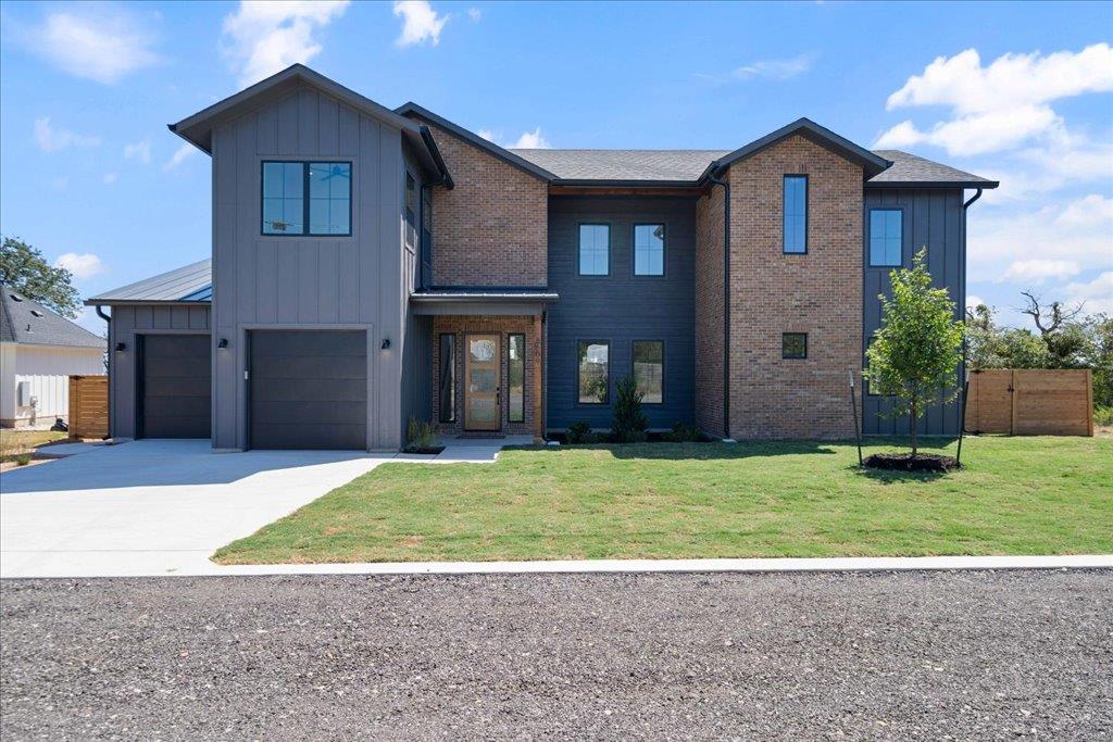 Modern farmhouse with board and batten siding, co
