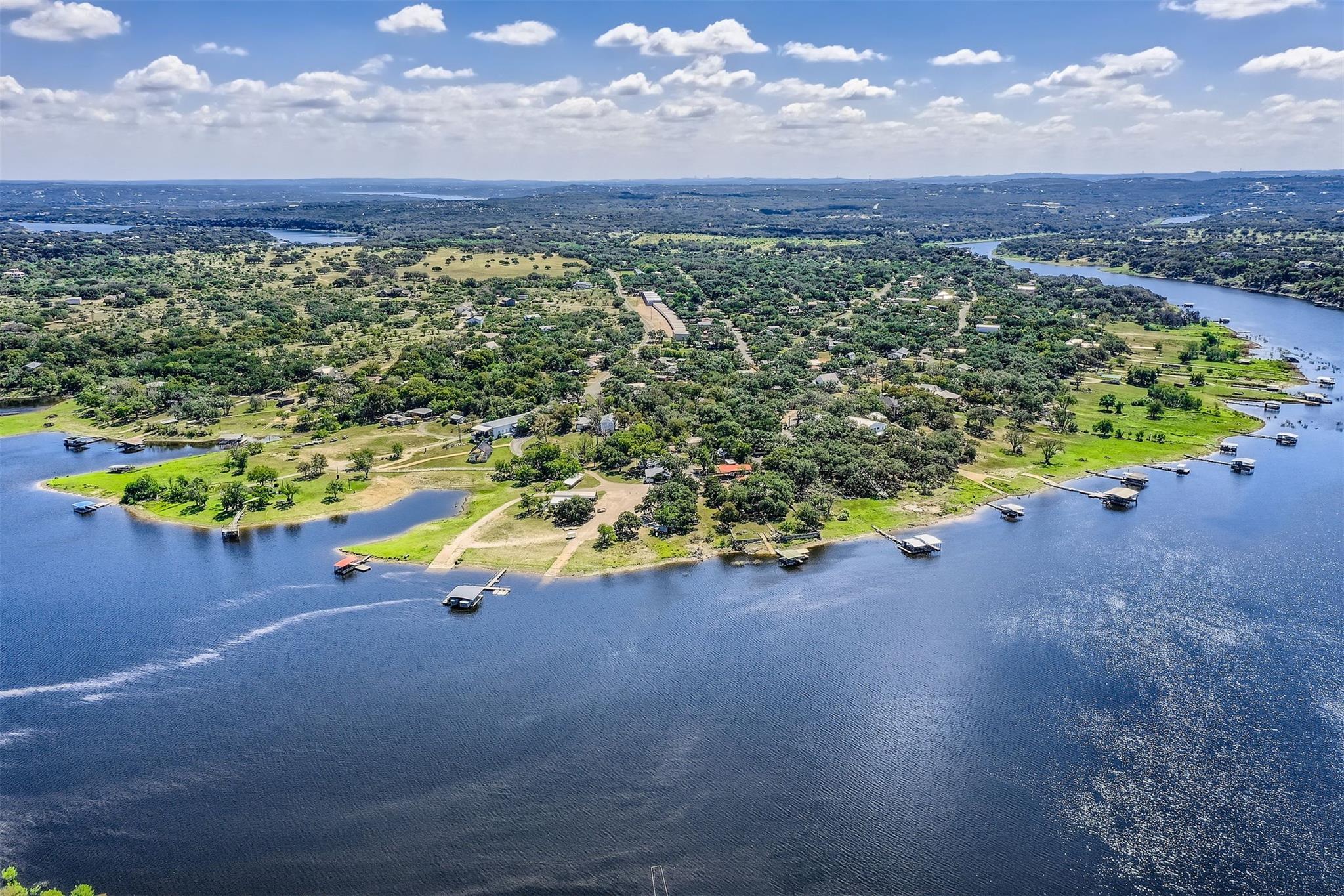 Bird's eye view of a large body of water