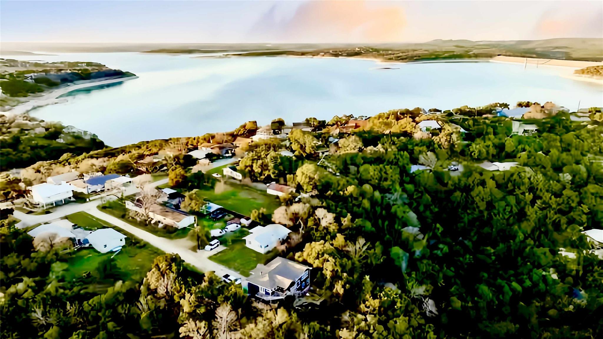 Aerial view of residential area