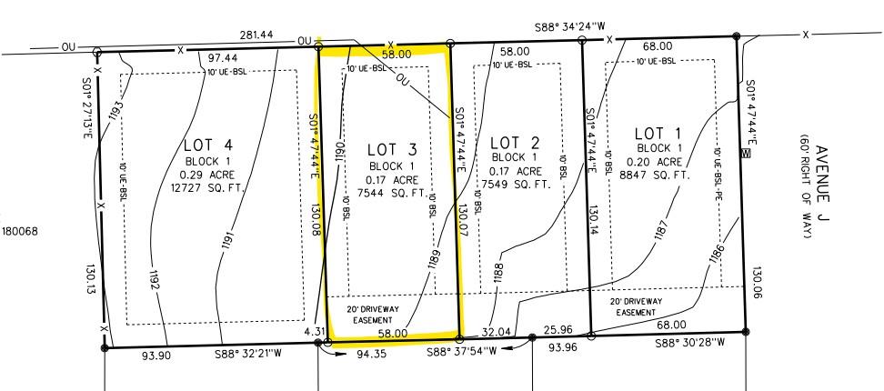Map of parcels