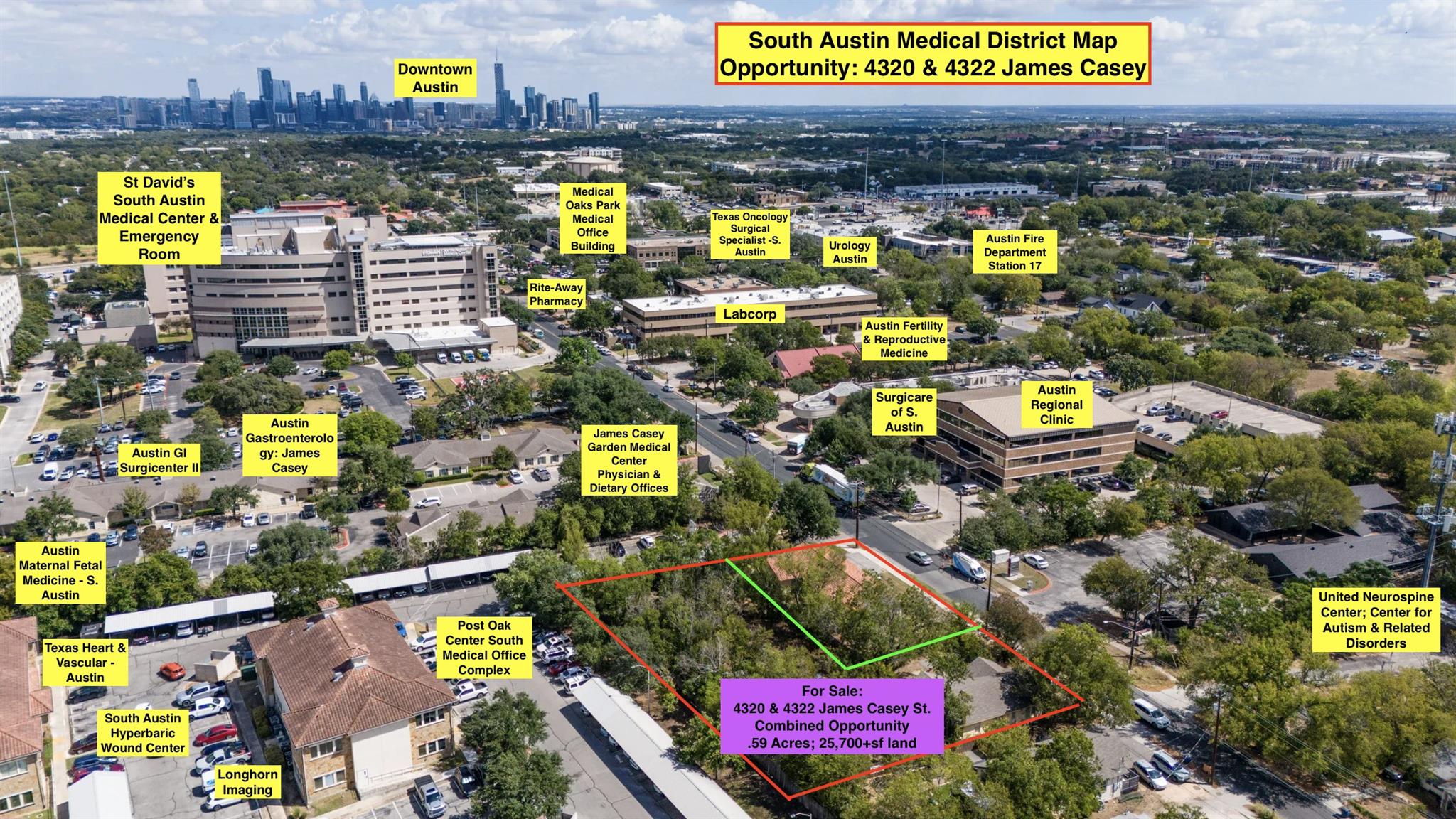 Bird's eye view of skyline