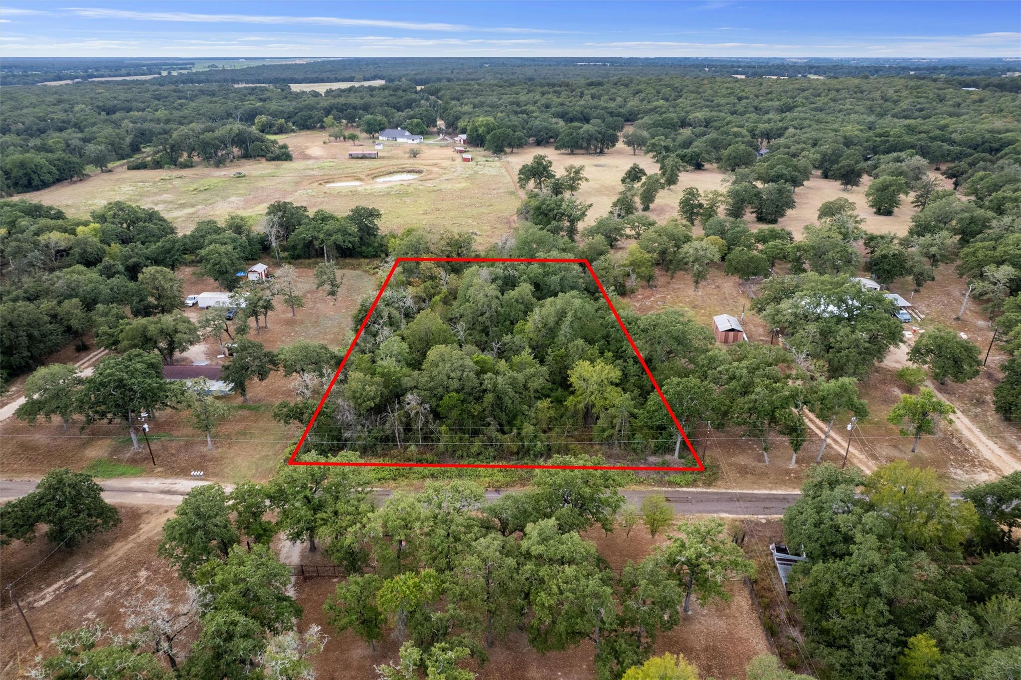 Overview of rural landscape featuring property bo
