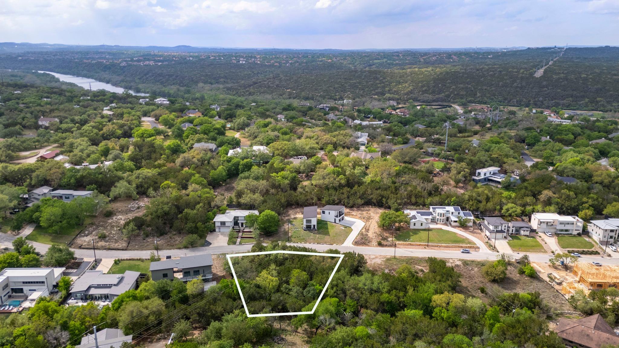 Aerial view of residential area featuring propert