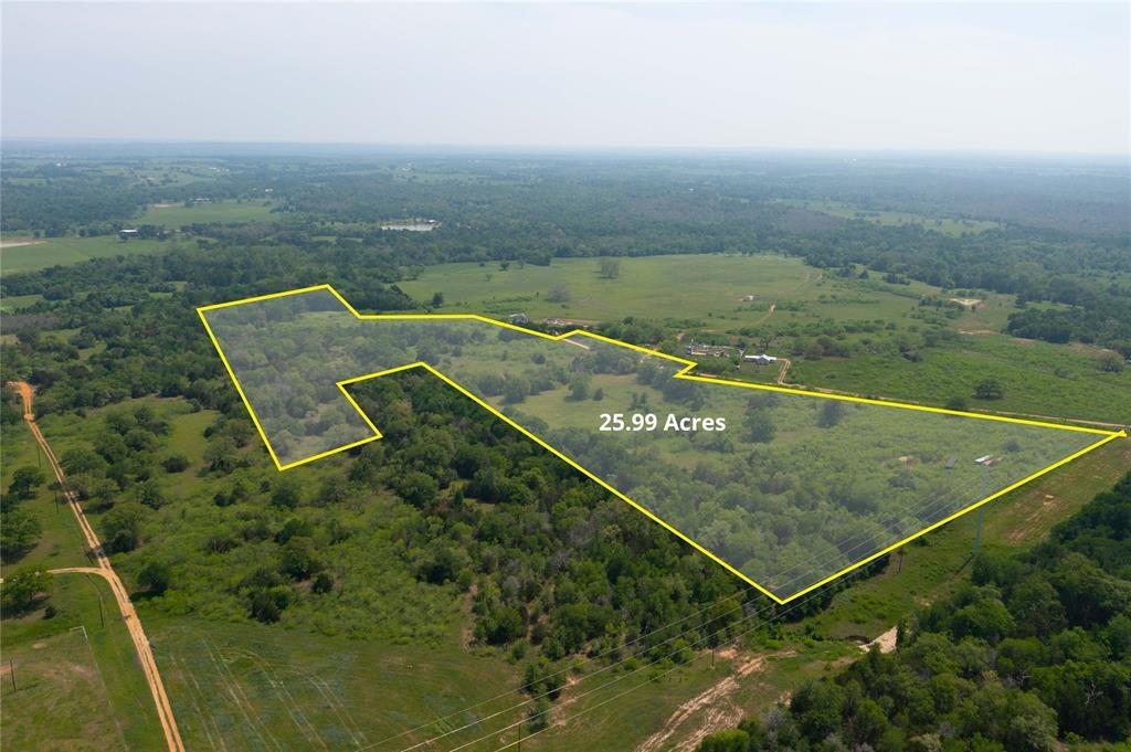 Aerial view of property's location with property 