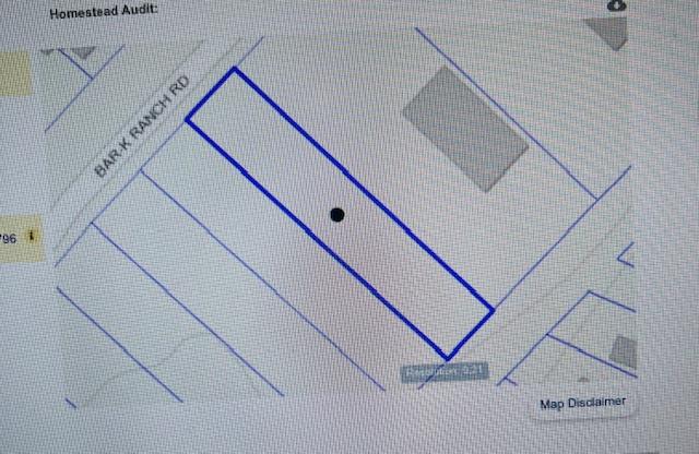 Map showing property parcels