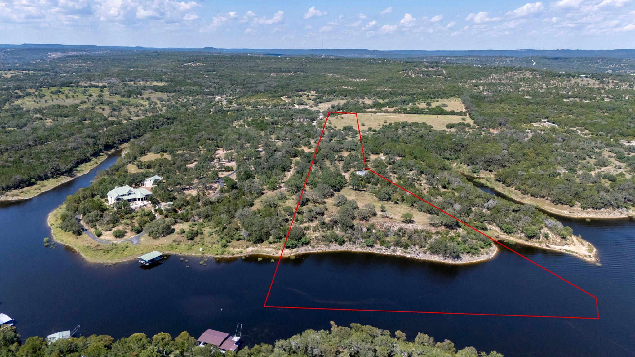 Aerial view of property's location featuring a ne