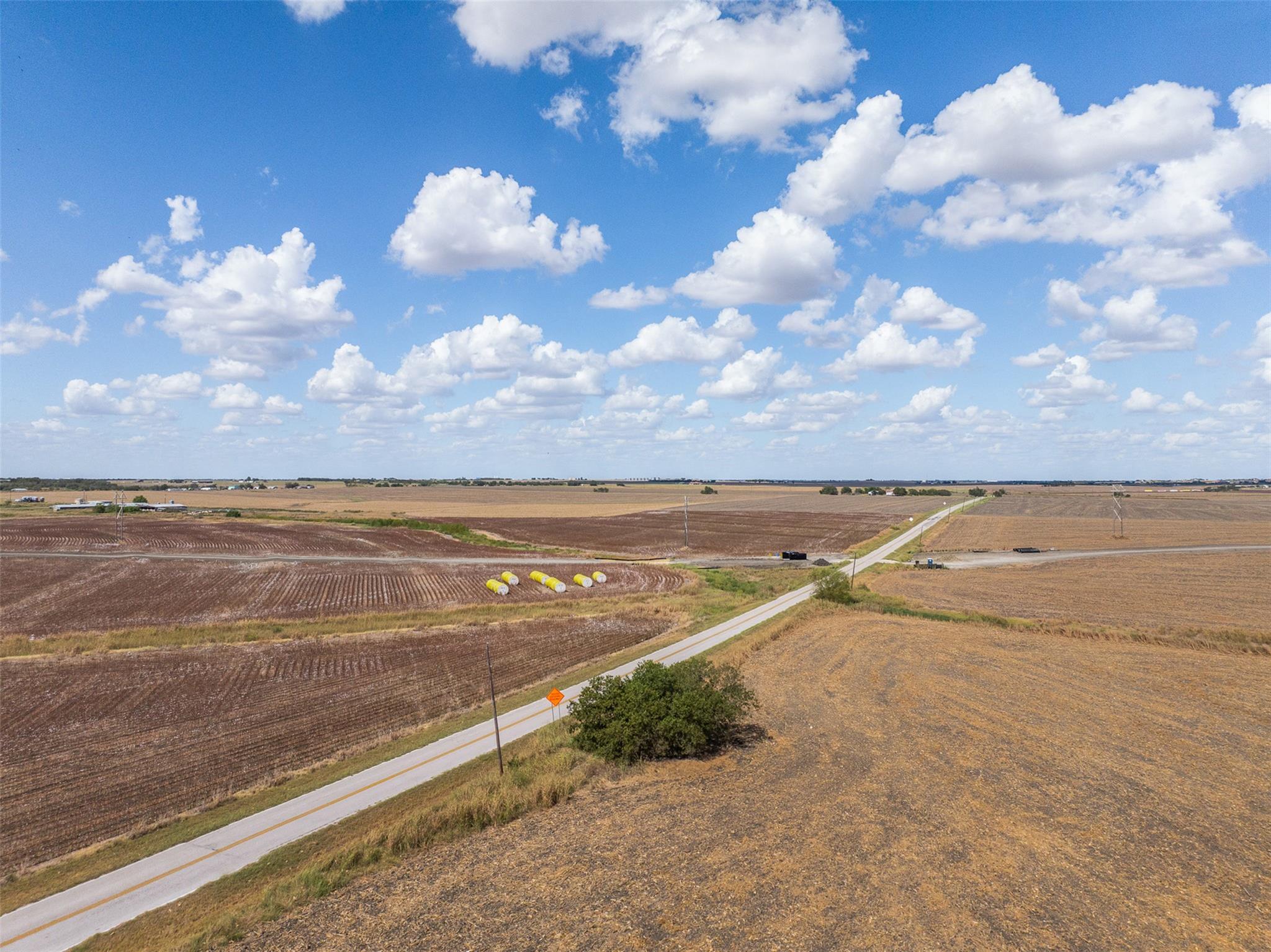Aerial view of sparsely populated area featuring 