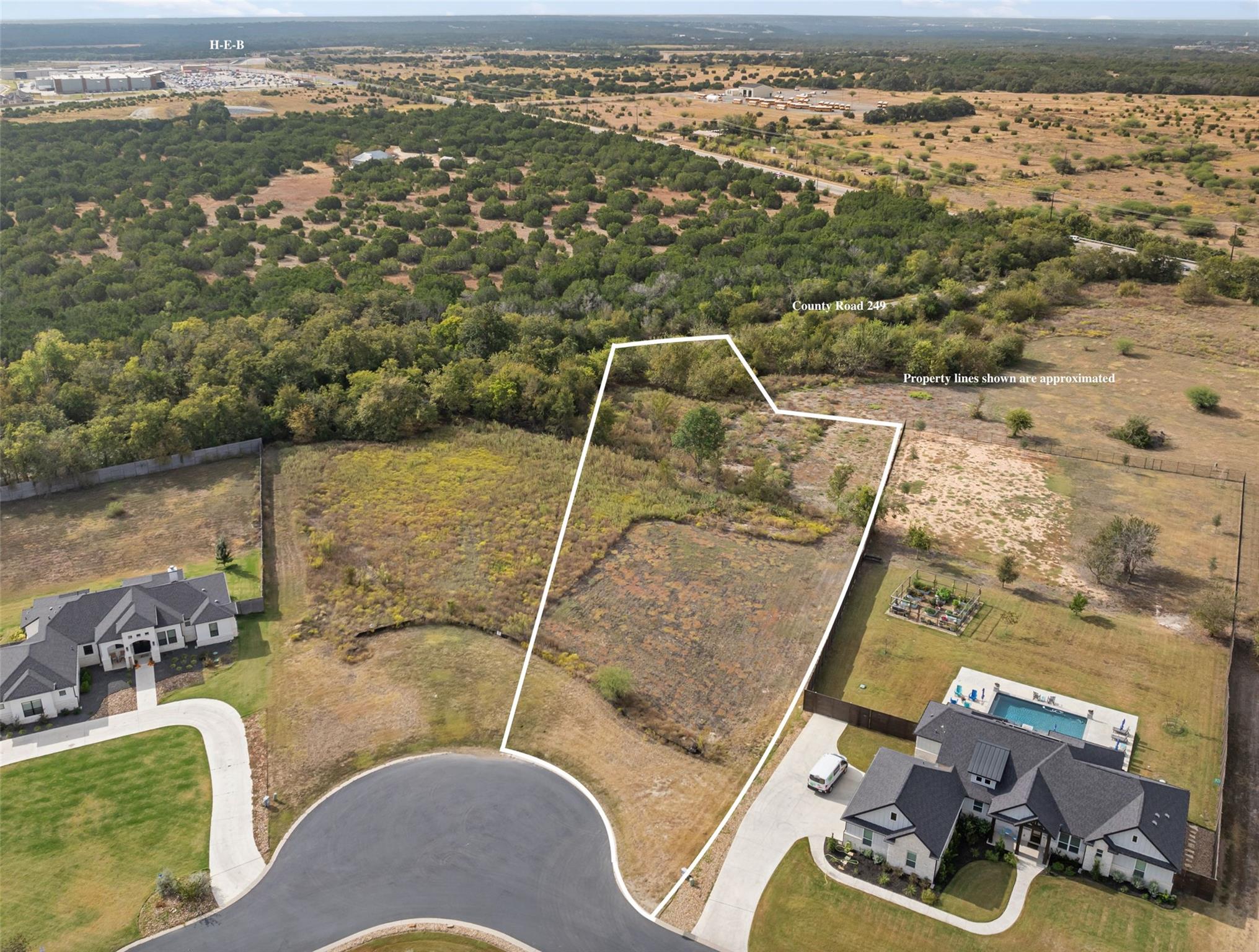 Aerial view of property's location featuring prop