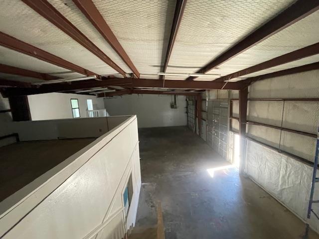 Basement with a garage
