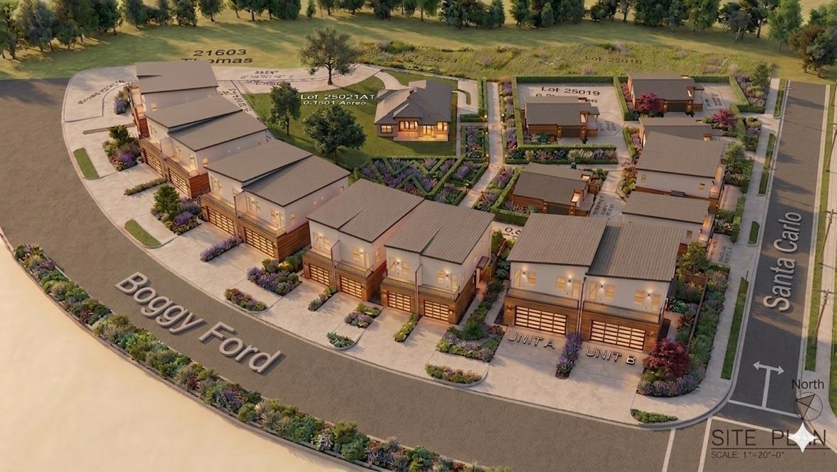 View of a site plan featuring modern-style multi-