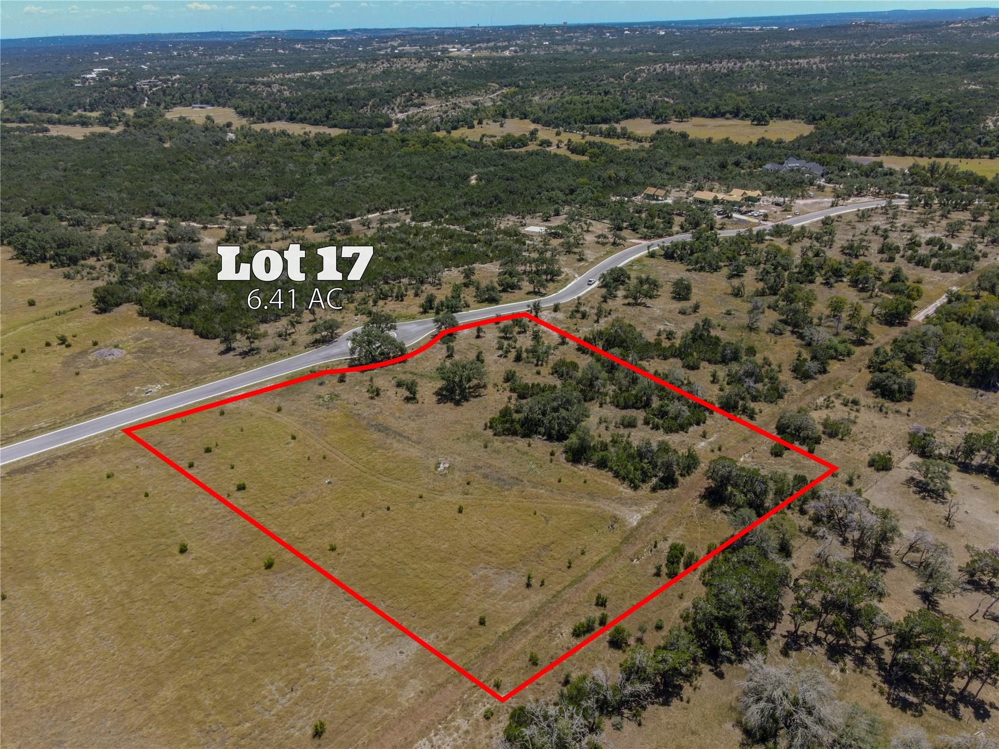 Aerial view of sparsely populated area featuring 
