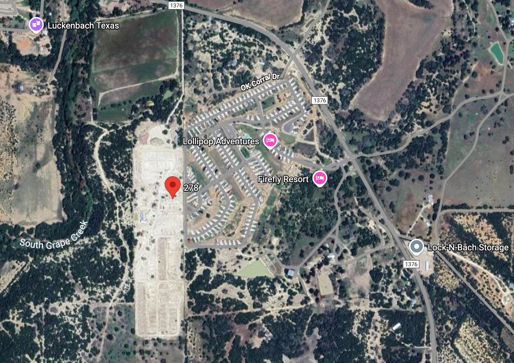 Aerial map of property and surrounding area