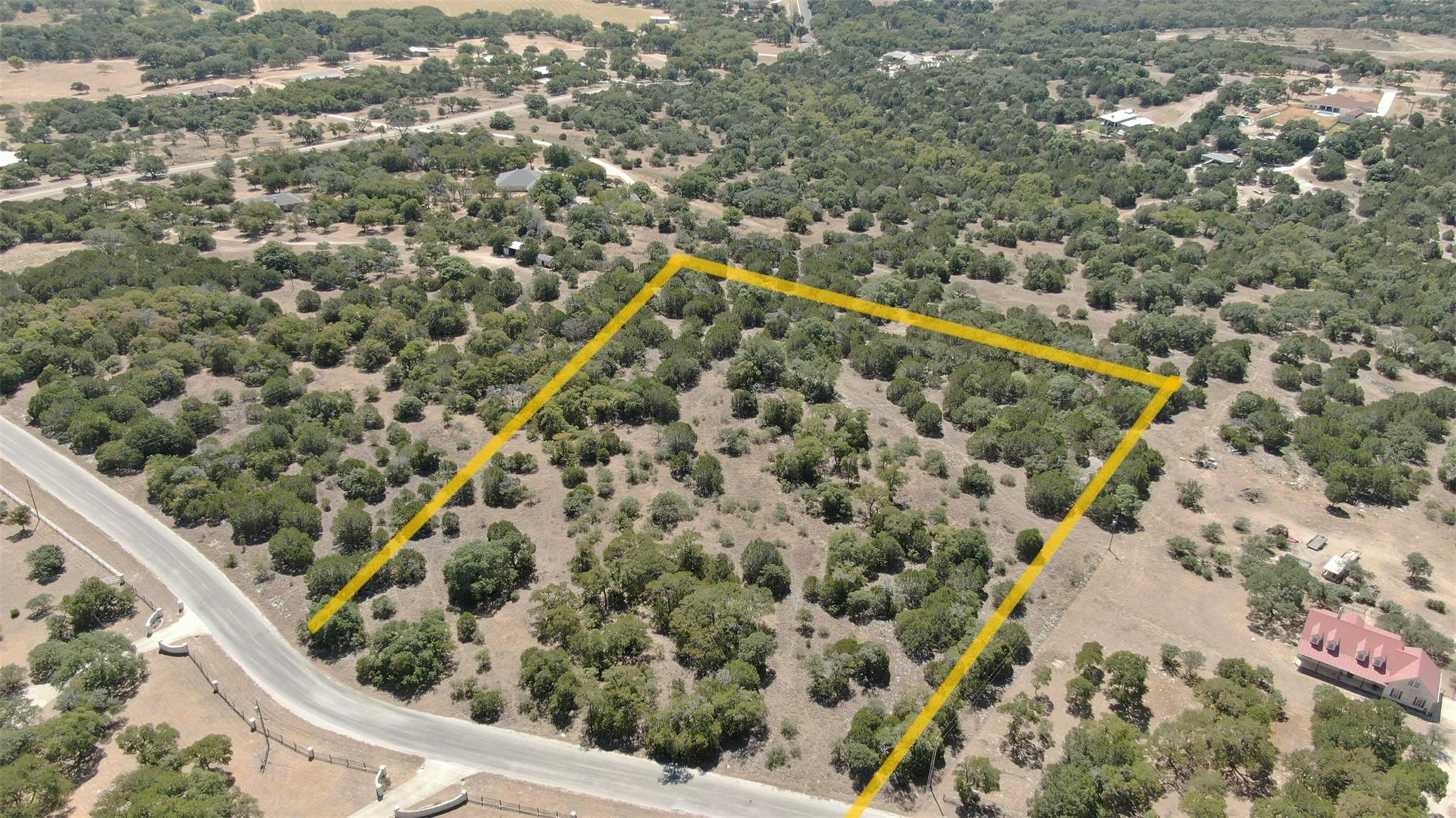 View of rural area with property parcel outlined