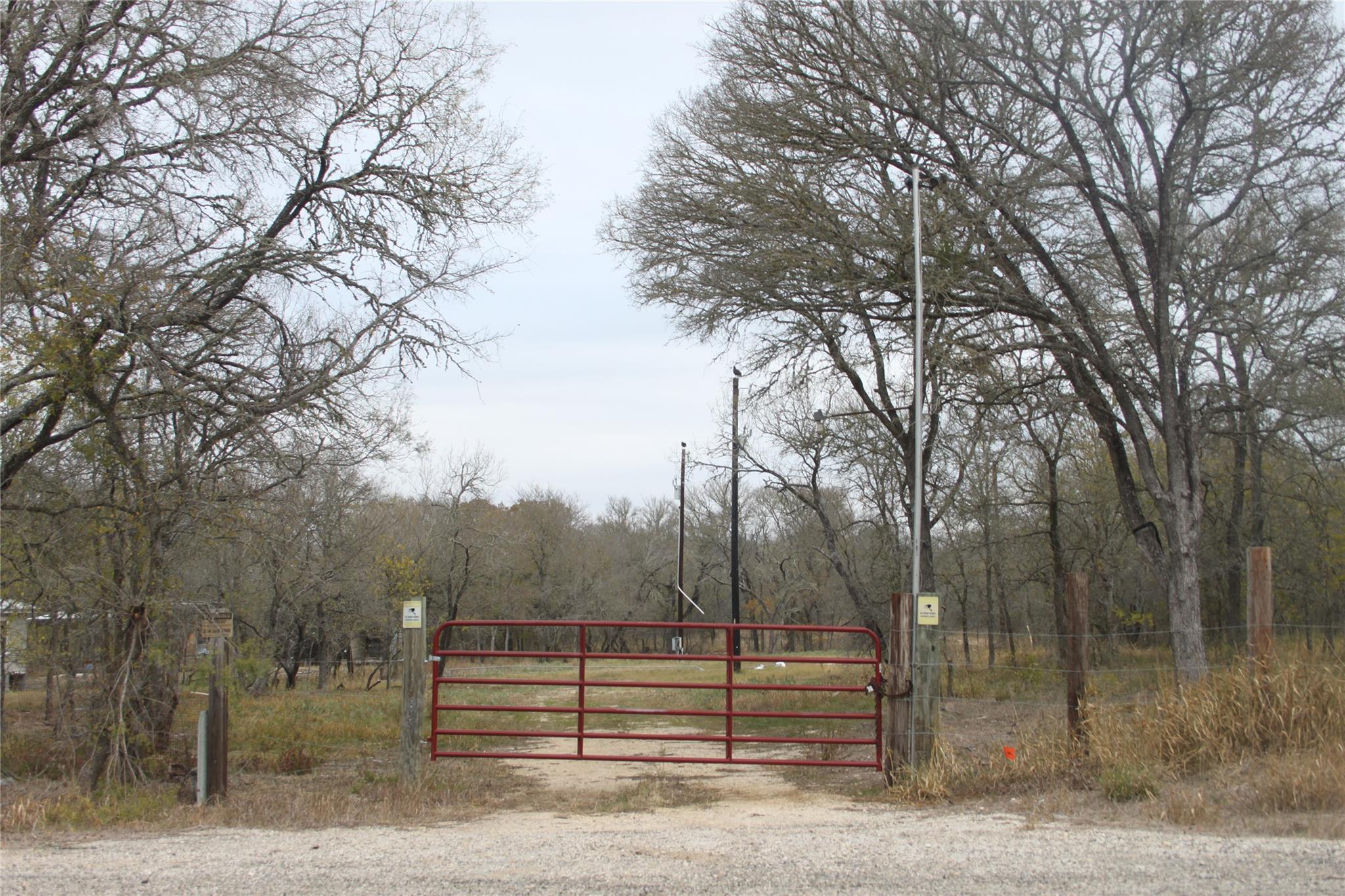 Gate with a view of trees