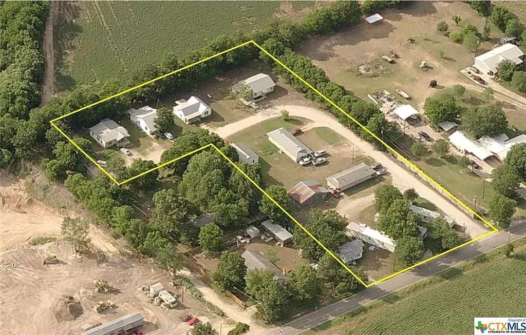 Overview of rural landscape with property boundar