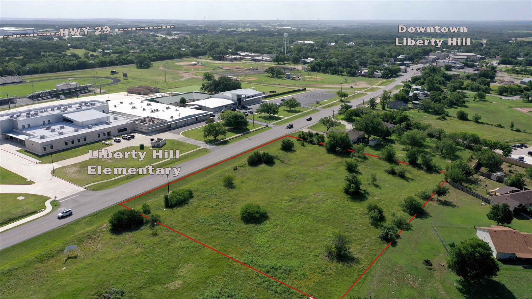 Aerial overview of property's location featuring 