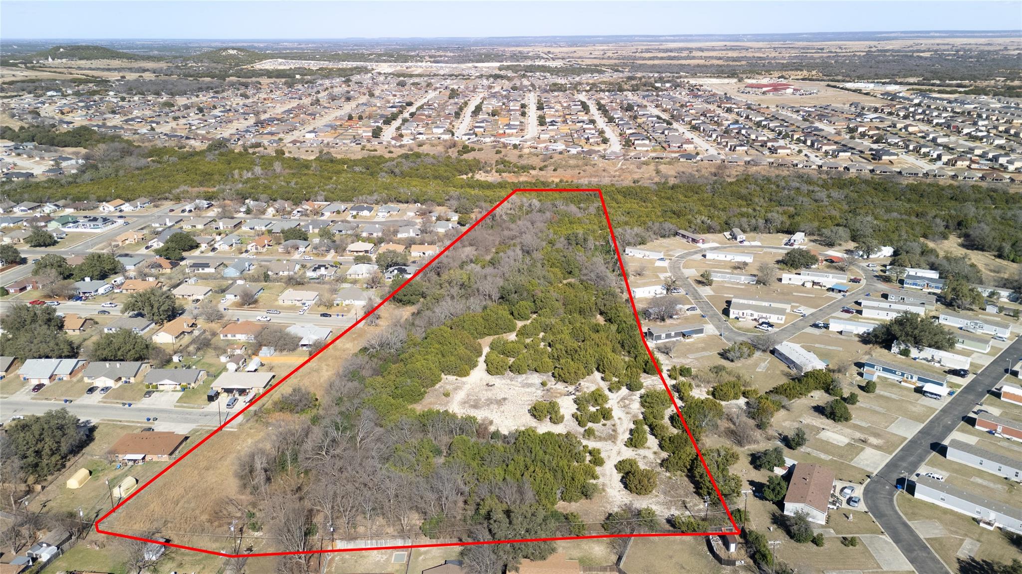 Aerial view of residential area featuring propert