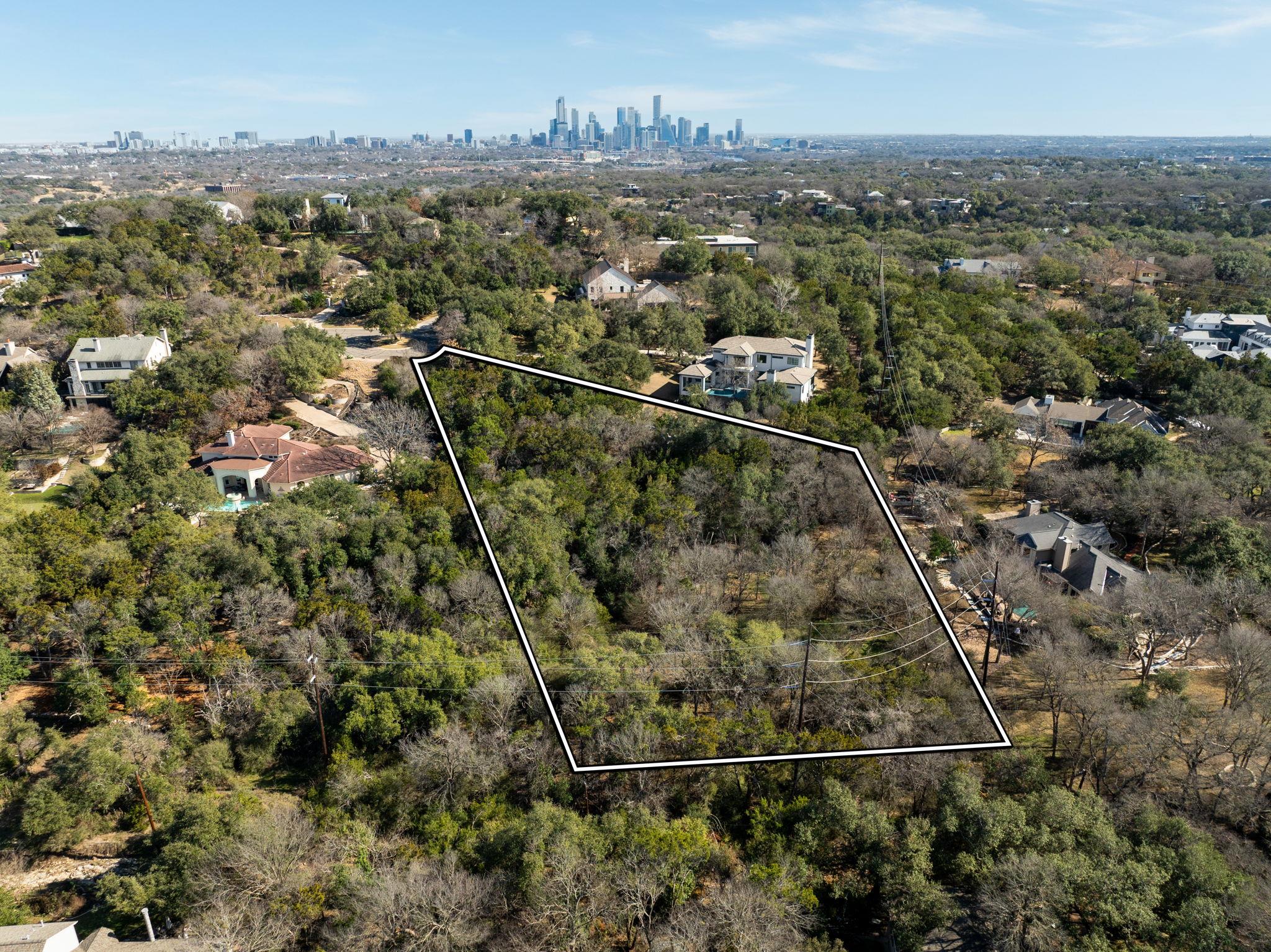 Aerial view of property's location with property 