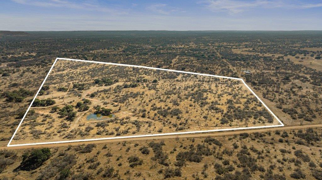 Aerial overview of property's location with rural
