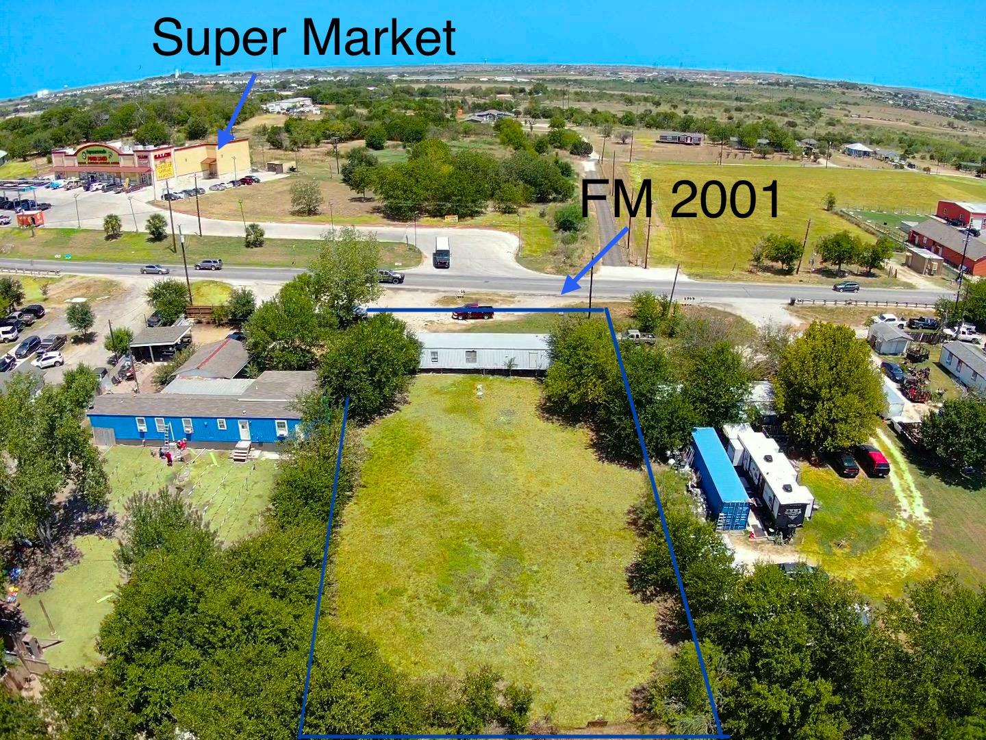 Aerial view of property's location with property 